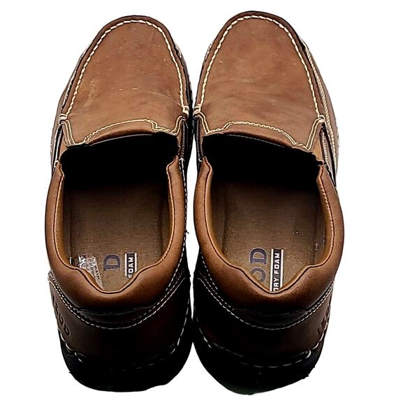 IZOD Charlie Men’s Slip-On Loafers Size 10,Dark Tan Leather, Excellent Condition - Picture 5 of 6